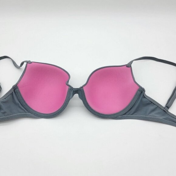 PINK Victorias Secret Wear Everywhere Demi Bra Size 32D Demi Buste Bra Gray - Picture 5 of 11